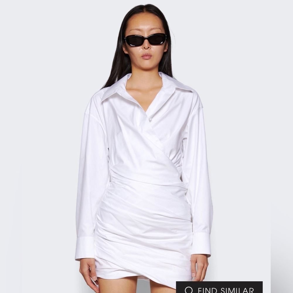 Alexander Wang White Draped Mini Dress Size 10